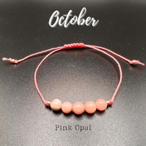 HOST PICK! 🎉 KC Gems Co. Natural Pink Opal Slide Bracelet - October Birthstone
